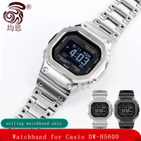 For Casio small block modification DW-H5600 stainless steel case strap modification metal case trend accessories men's set chain