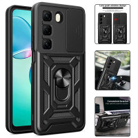เคสโทรศัพท์, สำหรับ Infinix Hot 50 4G และ Hot50pro 50pro +, 2024 เกราะกล้องสไลด์, พร้อมวงเล็บในรถยนต