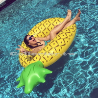 ✤宜家✤夏季鳳梨菠蘿造型泳圈-180公分 成人 充氣浮圈救生圈加大加厚泳圈