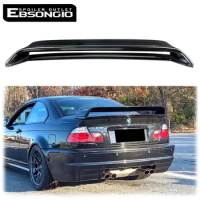 Car Rear Trunk Spoiler Wing For BMW E46 Coupe Sedan M3 2Door 1998 to 2006 ABS Material Spoiler Primer and Lacquer Trunk Wing