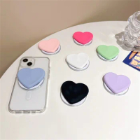 Korean Cute Love Heart For Magsafe Magnetic Phone Griptok Grip Tok Stand For iPhone 15 Foldable Wireless Charging Case Holder