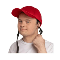 【海夫健康生活館】Ribcap 簡約時尚 360° 軟式防撞帽 棒球帽 熱情紅(M-L/頭圍59-65cm)