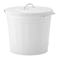 KNODD 垃圾桶, 白色, 16 公升