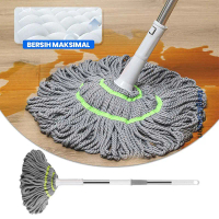 Twist Mop  Alat Pel Lantai Putar Spin Mop Pel Lantai Putar Otomatis Praktis Lantai Basah Kering Bers