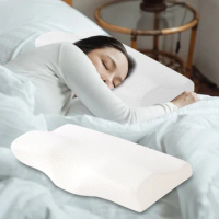 Orthopedic Memory Foam Pillow 50x30CM Slow Rebound Soft Memory Sleeping Pillows Butterfly Shaped Relax The Cervical For Adult