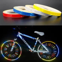 1cmx 8m Car Reflective Strips Bicycle Car Door Wheel Eyebrow Sticker Safety Warning Tape Reflective Stickers Exterior Accessorie