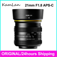 Kamlan 21mm F1.8 APS-C Manual Focus Camera Lens For Fujifilm FX M43 Canon EOS-M Sony E Mirrorless Cameras A6600 M50 XS10 A6000