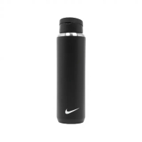 【NIKE 耐吉】水壺 Straw Bottle 24oz 黑 白 不鏽鋼 可拆吸管 保冷 耐刮 運動水壺(N100163209-124)