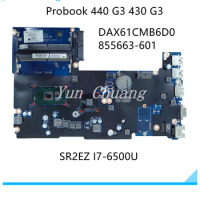 DAX61CMB6C0 DAX61CMB6D0 855663-601 Mainboard For HP ProBook 440 G3 430 G3 Laptop MotherBoard With i3 i5 i7 CPU 2GB-GPU DDR4