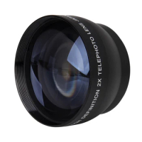 52mm 2X Magnification Telephoto Lens for Nikon AF-S 18-55mm 55-200mm Lens Camera