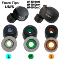 1/2/3Pairs Memory Foam Ear Tips For Sony WF-1000XM4 WF-1000XM5 WF-1000XM3 Eartips Cushion Earbuds Earplugs Earpads L/M/S