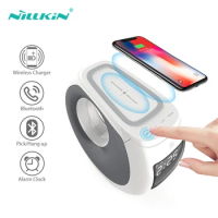 Wireless Charger NILLKIN Stereo Subwoofer Clock Alarm Bluetooth Speaker Qi Wireless Phone Chargers For iPhone Xiaomi Samsung