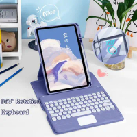 For Samsung Galaxy Tab S6 Lite 2024 10.4" A8 10.5 2021 A9 Plus 2023 S9 FE Tab S9 S8 S7 11inch 360 Rotate Case Trackpad Keyboard
