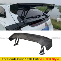 Carbon Fiber Rear Trunk Boot Lip VTX2 Spoiler Wing For Honda Civic TYPE R FK7 FK8 Hatchback 2016-2020 Auto Tuning