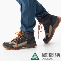 【ATUNAS 歐都納】男款防水透氣耐磨寬楦中筒登山健行鞋A1GCCC12N卡其