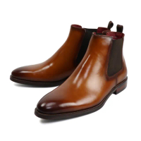 【Orobianco】率性品味英倫風切爾西靴 棕色(OR28841-BR)