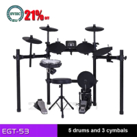 Drum Set Electronic Drum Jazz Drum Adult Children Beginner Drum Set Electric Drum Portable Practice EGT Five Drums Four Cymbals
