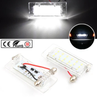 2X White CANbus LED Number License Plate Light Lamp 18 SMD 3528 For BMW X5 E53 2001-2006 For BMW X3 E83 2004-2009