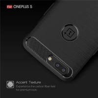 Oneplus 5 One Plus 5T Case Brushed Carbon Fiber Soft Silicone TPU Skin Back Cover Phone Case for Oneplus 5 One Plus 5T Oneplus5