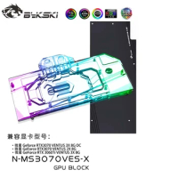 Bykski N-MS3070VES-X,GPU Water Block for MSI RTX 3070 VENTU 3X 8G OC/RTX3070/3060ti VENTU 2X 8G Video Card,Watercooler