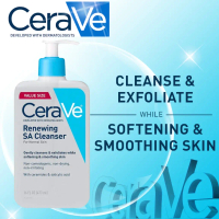 CeraVe Renewing SA Cleanser 237ml|473ml For Normal Skin Acne-Prone Skin Gentle Exfoliation