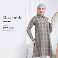 LUBI Tunik Okasha calliste green S Atasan