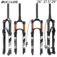 BUCKLOS Mtb Fork Front Suspension Frame 29 27.5 26 Inch Air Fork for Bicycle Straight Tube Magnesium Alloy Mountain Bike Fork