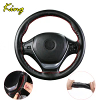 DIY Genuine Leather 38 cm Car Steering Wheel Covers accessories For Nissan Altima Cube ELGRAND Frontier Leaf Nismo RC