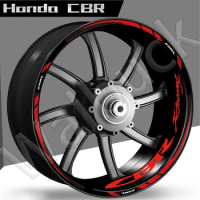 For HONDA CBR 400 600 650R 1000RR 250R 500r CB650F Motorcycle Wheel Stickers Rim Hub Stripe Reflective Decals Accessories