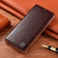 Crazy Horse Genuine Leather Phone Case For vivo X60 X60s X60t X70 X80 Pro Plus Magnetic Flip Cover