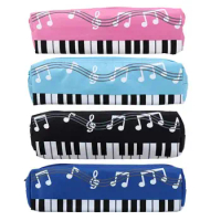 Pen Bag Oxford Cloth School Stationery Student Pencil Case Piano Note Pencil Bag Musical Note Piano Pouch Musical Pencil Cases