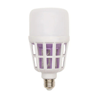 電擊式紫光靜音照明滅蚊燈泡 LED照明燈 捕蚊燈 紫光滅蚊(超值2入)