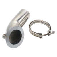 Exhaust Downpipe Elbow 90 Degree w/ HX V-band Flange Clamp 4.375"