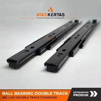 Rel Laci Double Track Full Extension Standard Ball Bearing | Rel Laci Besi Halus & Kuat 45 cm