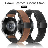 Leather Silicone Strap for Huawei Watch GT 4 41mm 46mm Band Wristband Bracelet for Huawei GT4 GT3 Pro GT2 18mm 20mm 22mm Strap
