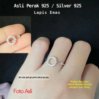 Silver_nfs Cincin Perak Asli Silver 925 Lapis Emas Putih Asli Awet