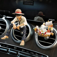 Anime Cute One Piece Car Air Outlet Fragrance Decoration Luffy Zoro Action Figure Figurine Ornament Auto Interior Accessories