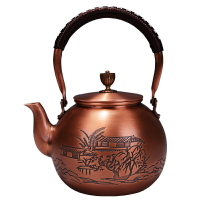 京界臨銅壺 2號手工原色紫銅壺 燒水壺茶具銅器 養生壺泡茶壺