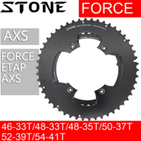 STONE 107BCD Bike Double Chainring Round 2X for Sram FORCE ETAP Flattop AXS 12S 54T 41T 46T 48T 33T 35T 50T 37T 52T 39T 12 Speed