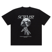 Distro Screamous Kaos T-Shirt BOXY FIT 16s FIFTY FIVE and BEYOND ANDROID BLACK Panas Pendek Combklrf