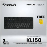 Rexus KL150 / KL100 / KL200 Dual Connection Wireless Office Keyboard Garansi Computer KL200 Mousepad