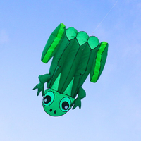 大青蛙造型風箏(115*145)(軟式風箏)(全配/附150米輪盤線)【888便利購】