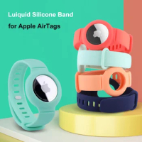 Liquid Silicon Bands for Apple AirTags Strap Anti-Lost Finder Location Tracker Protect Cover Case Watch Band Bracelet Wristbelt