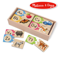美國瑪莉莎 Melissa & Doug 益智 英文對照學習拼圖卡
