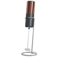 Milk Frother for Coffee, Handheld Foam Maker for Hot Chocolate, Electric Stainless Steel Whisk Drink Mixer Bronze Gold