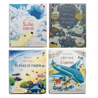 Random 2 Books Parent Child Kids Italian Book Cute Picture Usborne Popular Science Knowledge Education Cardboard Libros Age 6