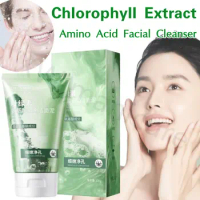 Chlorophyll Amino Acid Facial Cleanser Oil Control Brightens Skin Soothing Firming Refreshing Cleans