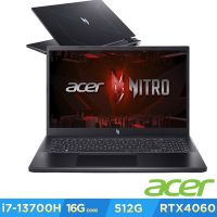 Acer 宏碁 Nitro AN17-51-740P 17吋電競筆電(i7-13700H/16GB/512GB/RTX4060/Win11)