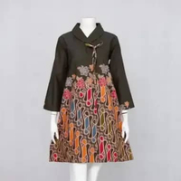 Tunik Kumala 05 JUMBO | Dress Batik Modis XXXL | LD 120 HIjau lumut