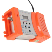 AV To RF Modulator 47-868 Mhz Support VHF UHF PAL NTSC TV Link Modulator with Digital Display for Set Top Boxes 90-240V